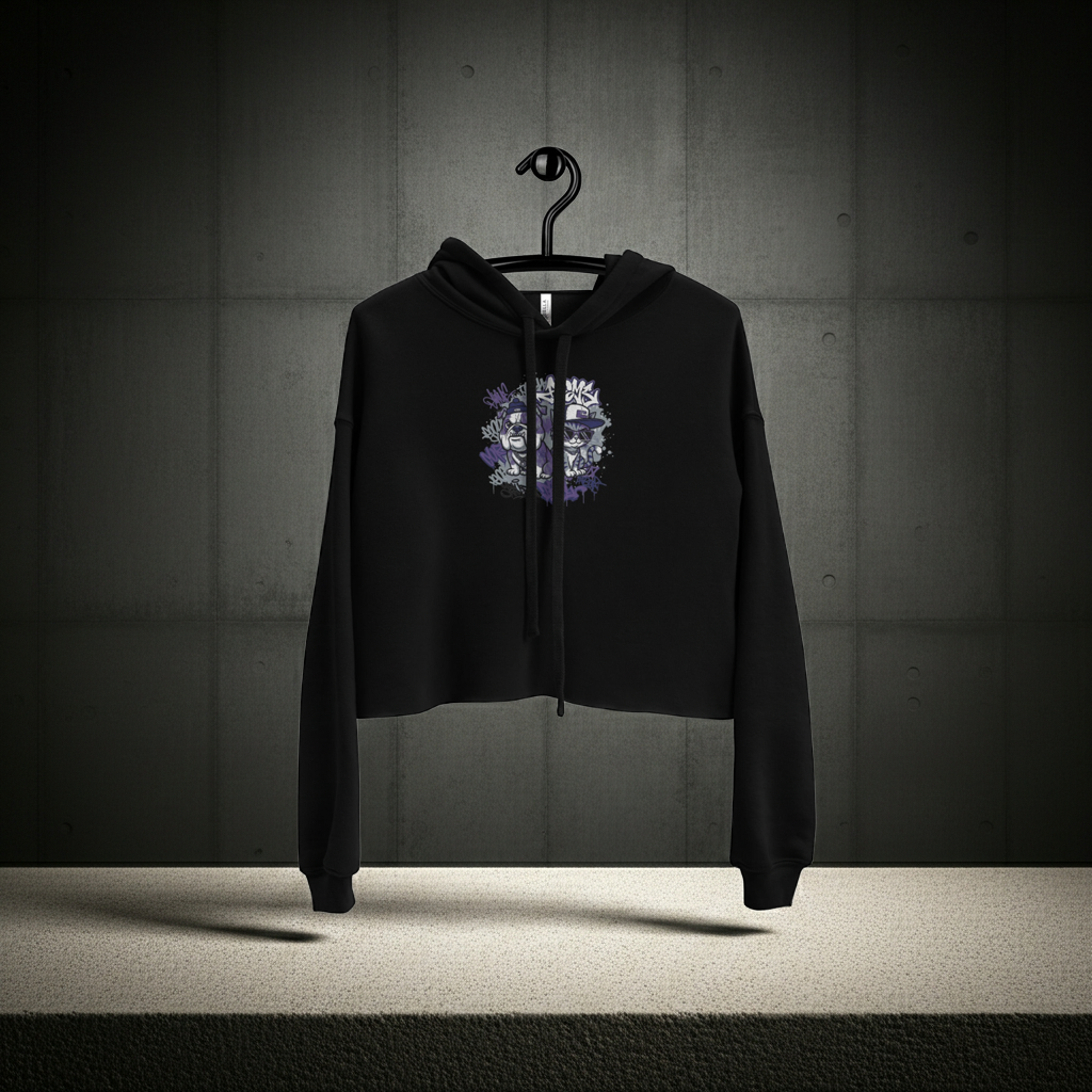 Cropped Hoodie Dames | Trendy Sweater – Streetwear Collectie Design Paws – onderdeel van Jandk.