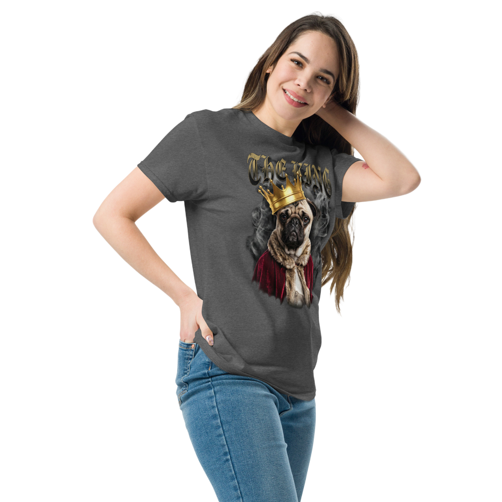 Heavyweight vintage Pug The King T-shirt