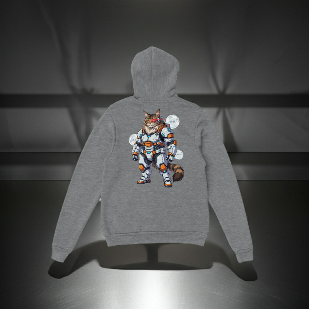 Titan Unit | Maine Coon Mecha Hoodie – Anime Edition Design Paws – onderdeel van Jandk.