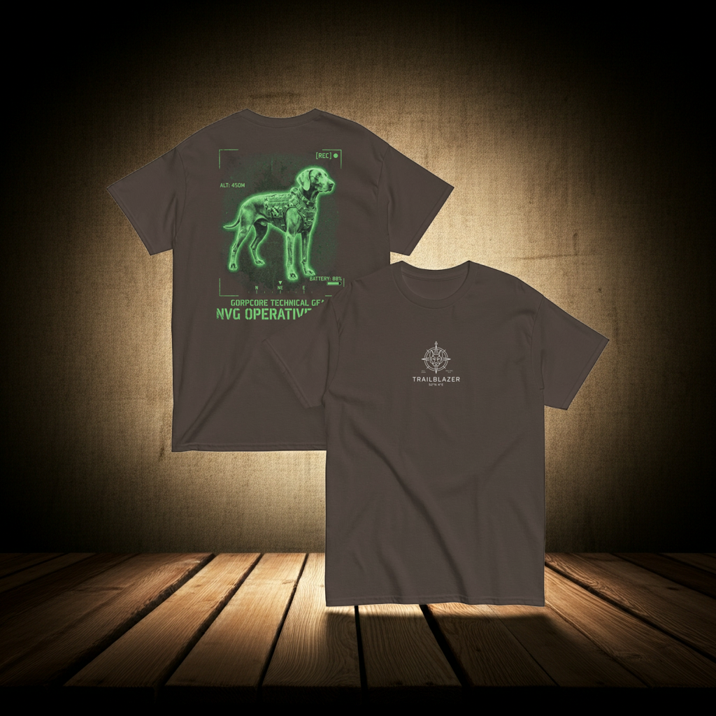 The Ghost | NVG Weimaraner Tee – Stealth Edition Design Paws – onderdeel van Jandk.