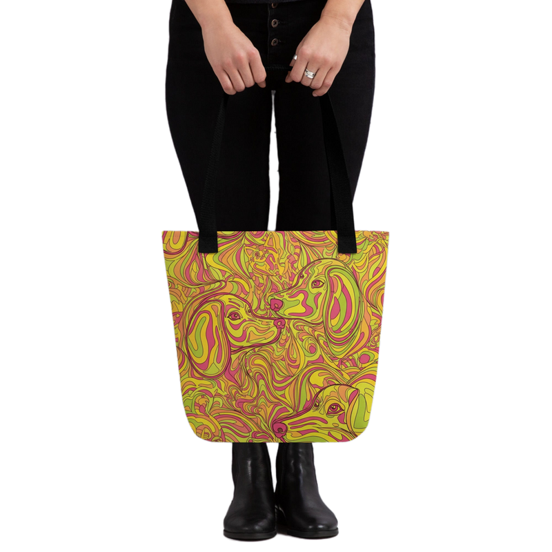 Stoffen Tas Abstracte Print | Ruime Polyester Tote Bag - Swirl Species