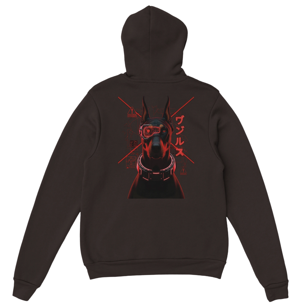 The Gatekeeper | Premium Organic Hoodie – Code Red Design Paws – onderdeel van Jandk.