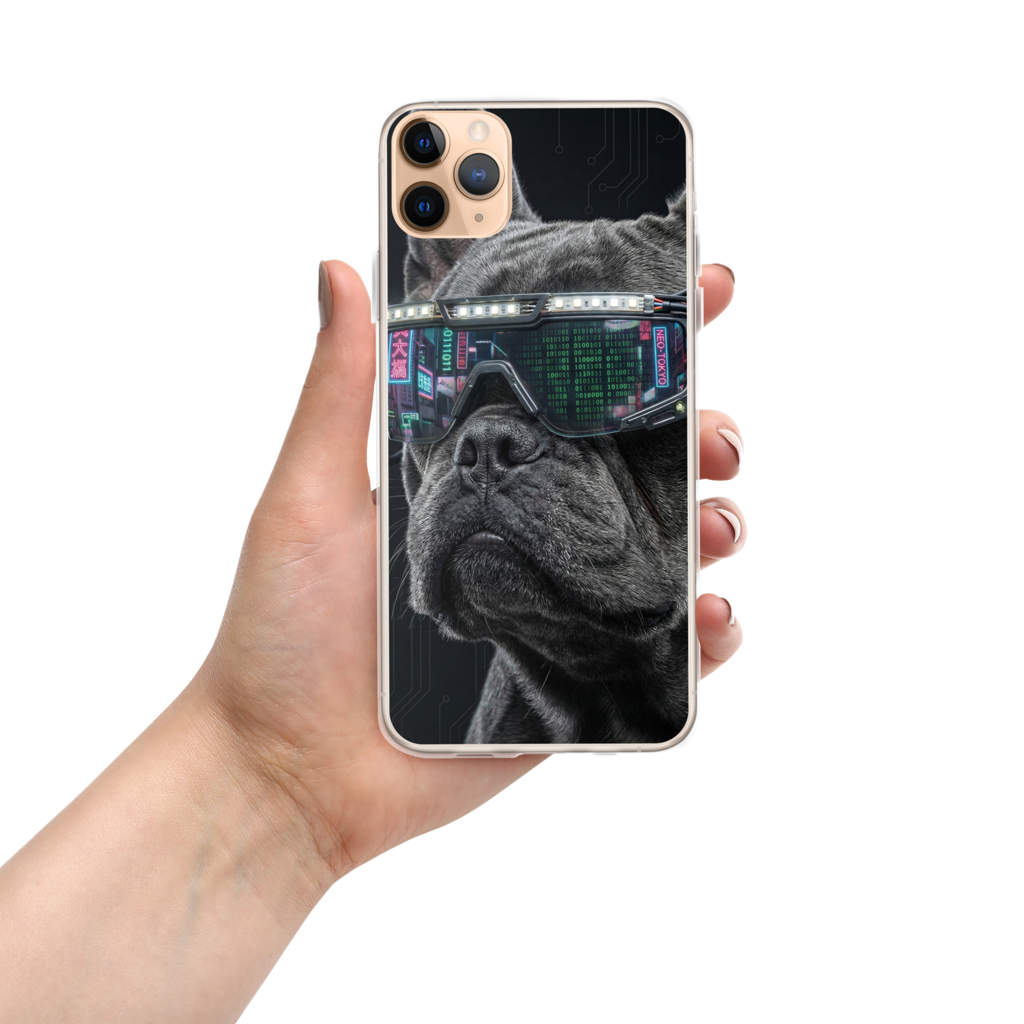 The Operator | Frenchie Cyber iPhone hoesje Design Paws – onderdeel van Jandk.