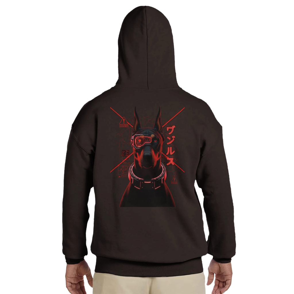 The Gatekeeper | Premium Organic Hoodie – Code Red Design Paws – onderdeel van Jandk.