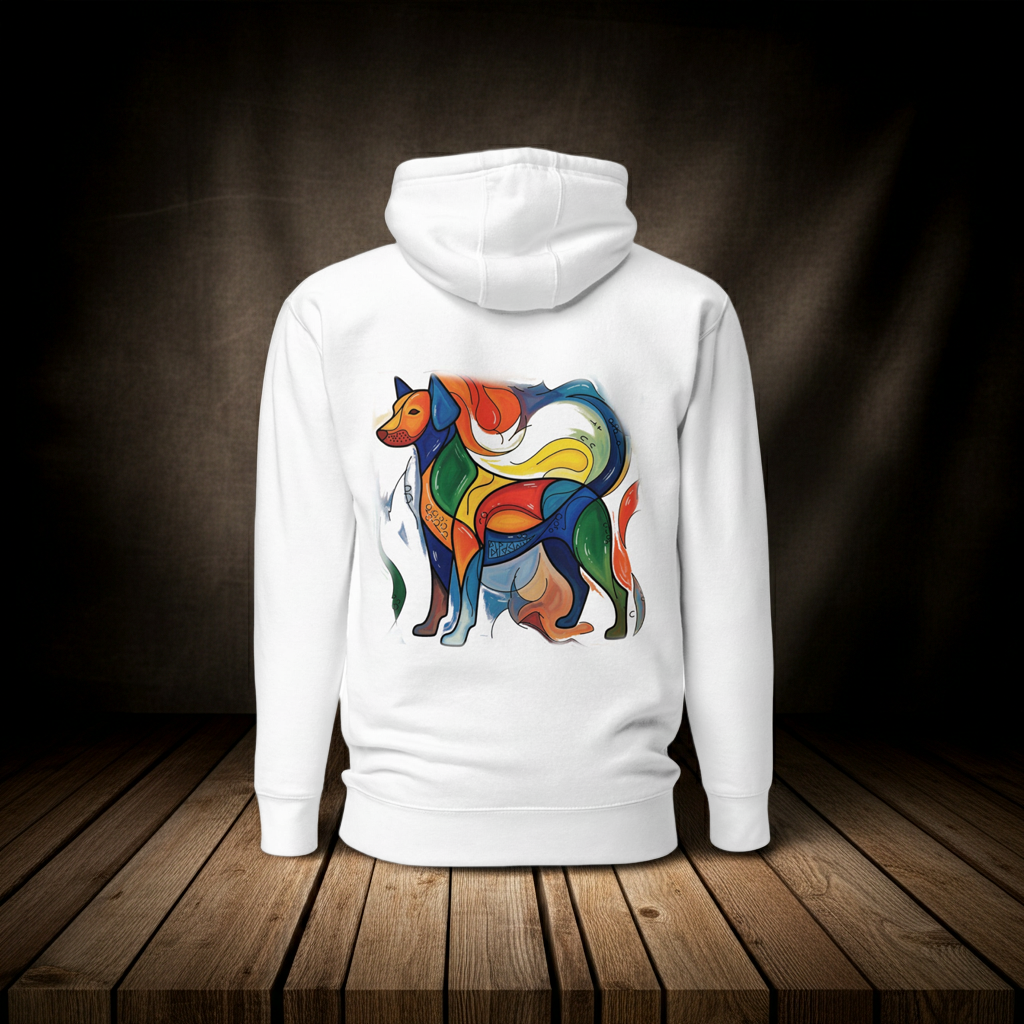 Abstracte Honden Hoodie | Premium Artisan Pullover Unisex designpaws