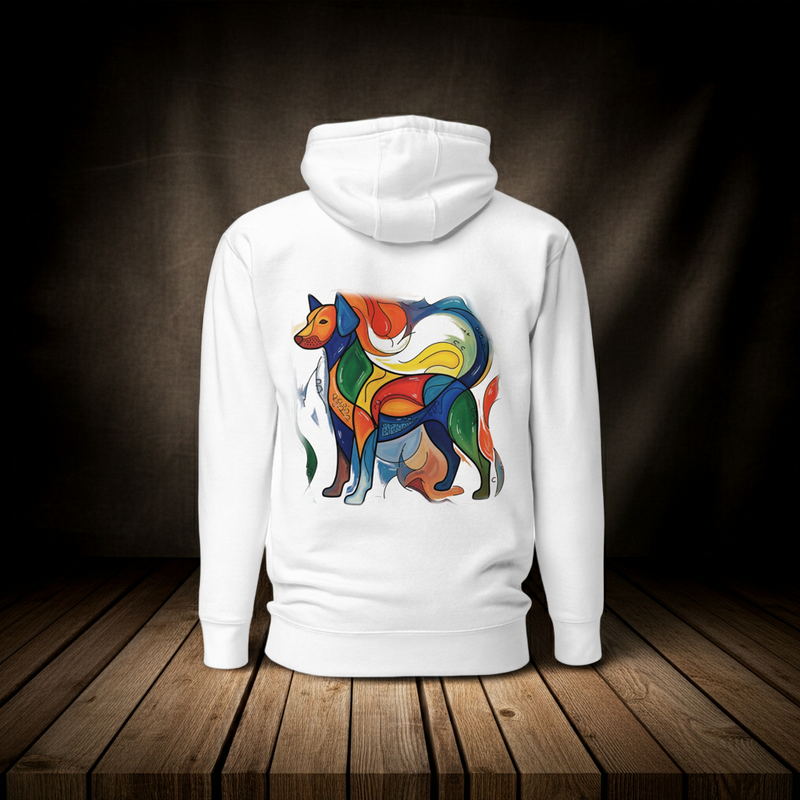 Abstracte Honden Hoodie | Premium Artisan Pullover Unisex