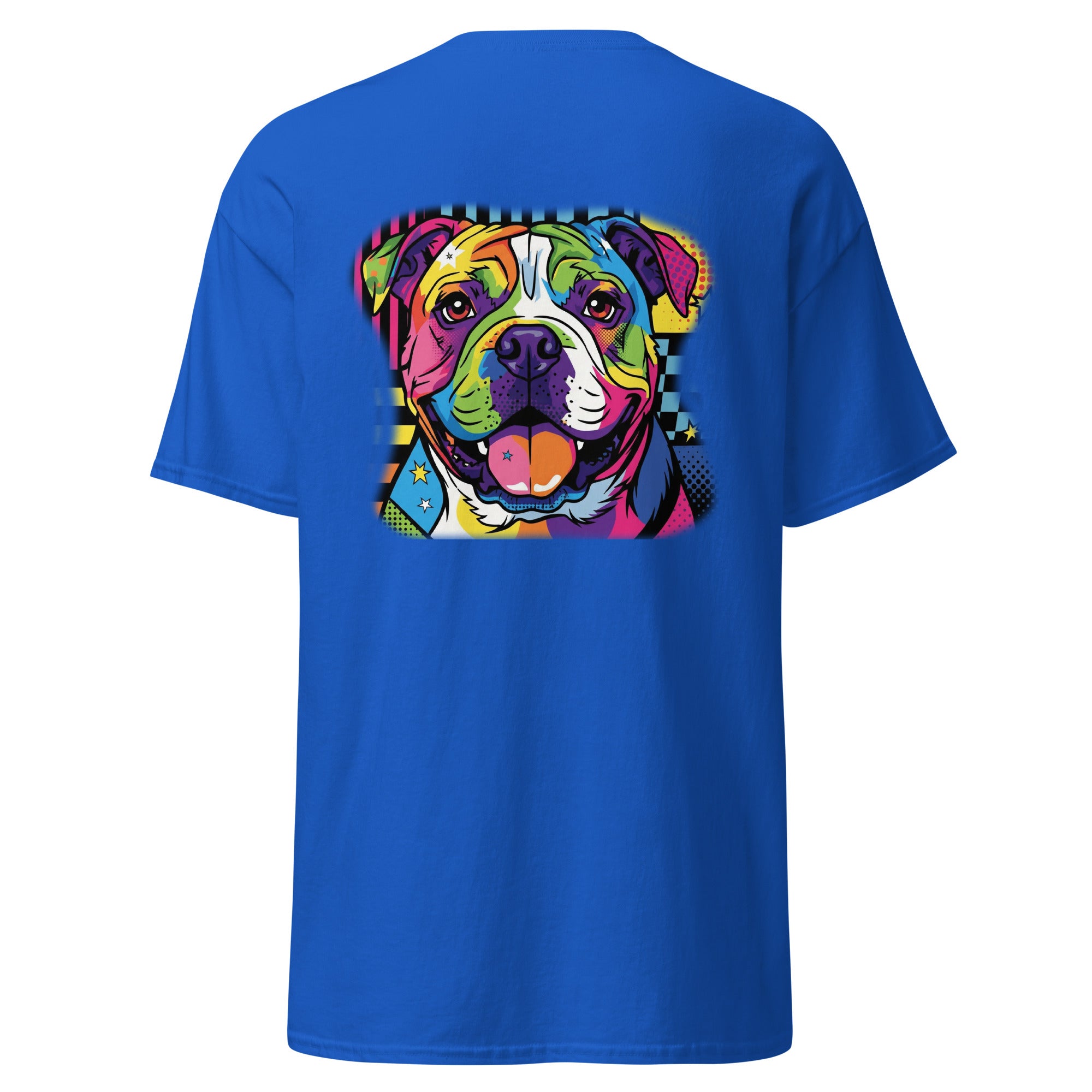 Gestructureerd katoenen heren T-shirt met bulldog print