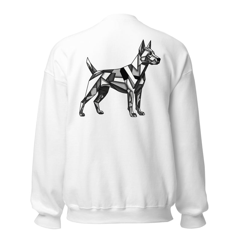 Crewneck Sweatshirt | GeoHound Minimalistische Geometrische Hond Print – Unisex Comfort