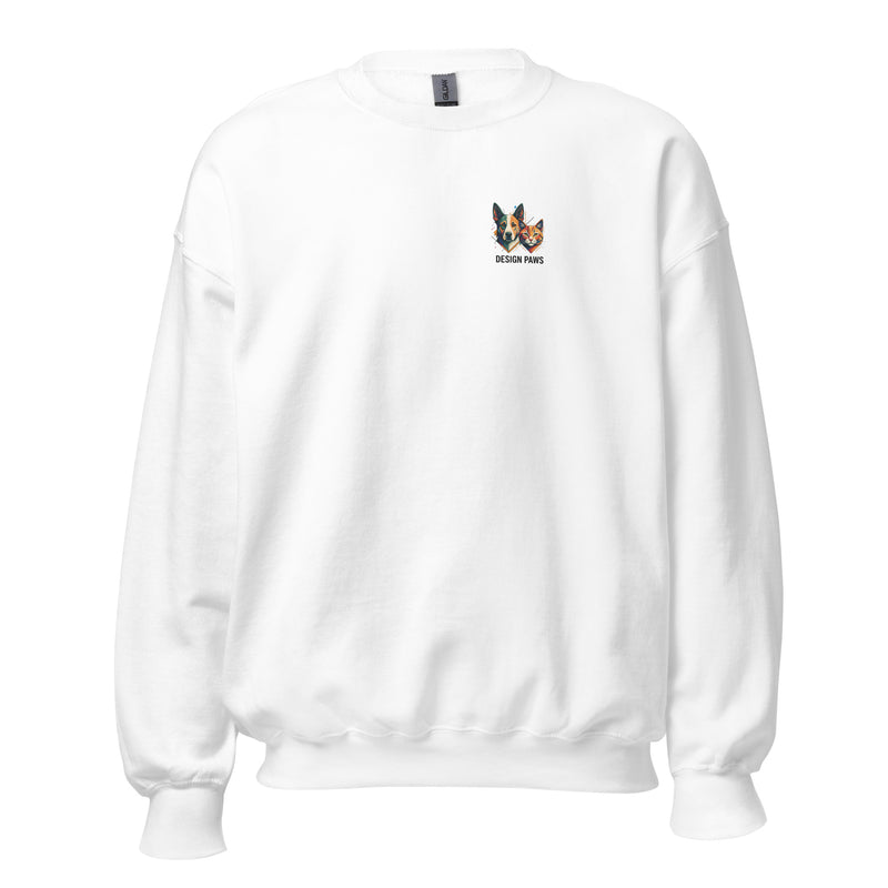 Crewneck Sweatshirt | GeoHound Minimalistische Geometrische Hond Print – Unisex Comfort