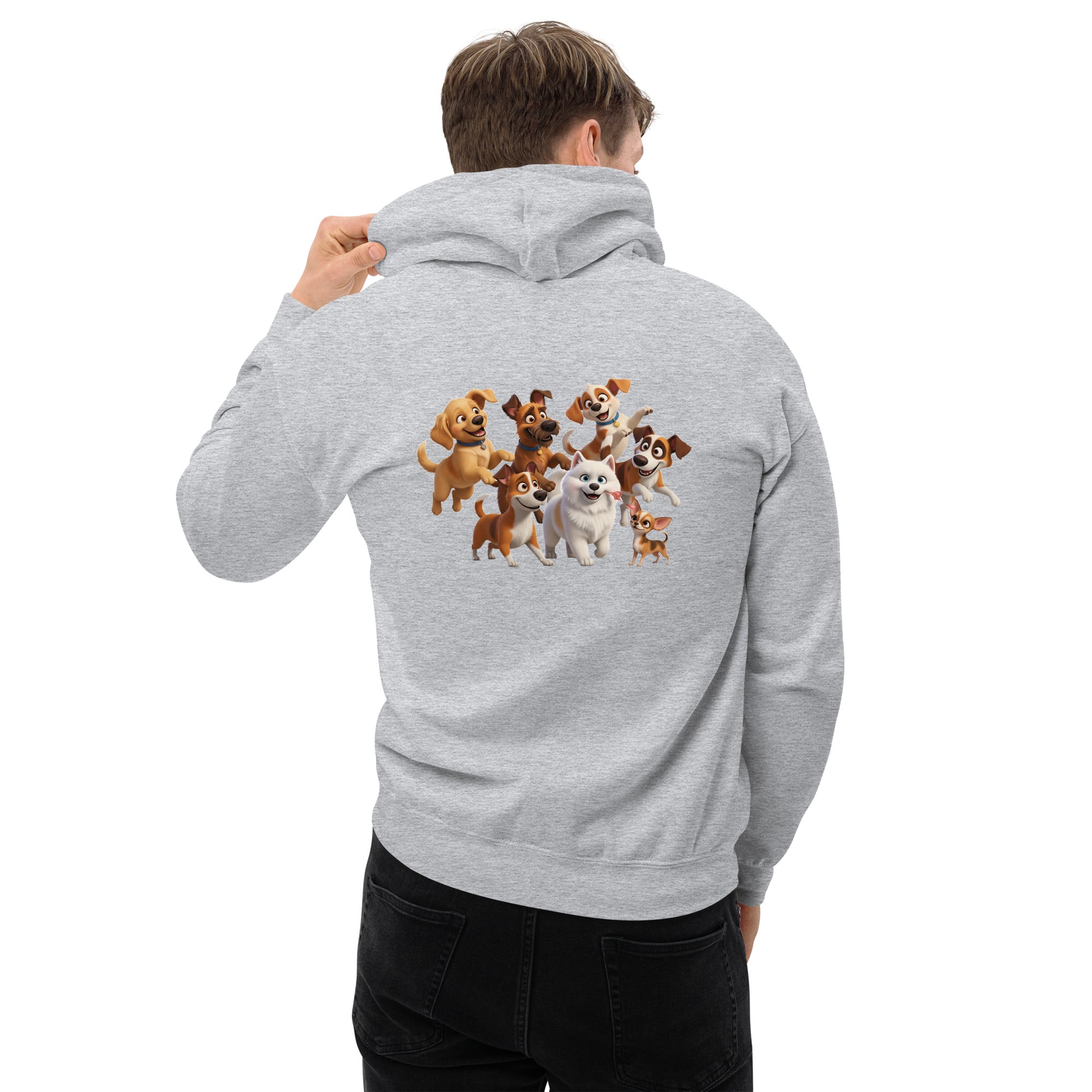 Pixar-stijl cartoon hondenprint unisex hoodie