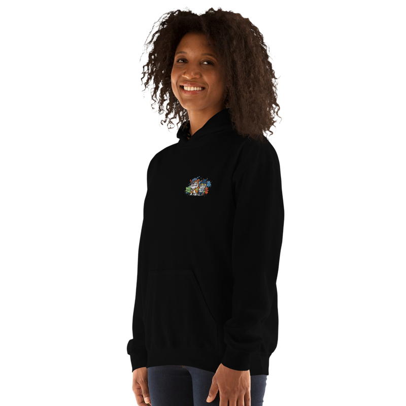 Cyber Neon Hound | Glitch Art Streetwear – Heavyweight Fleece