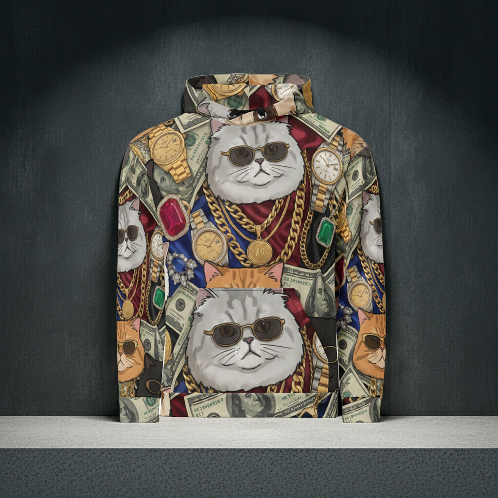The Don's Vault | AOP Luxury Chaos Sweater Design Paws – onderdeel van Jandk.