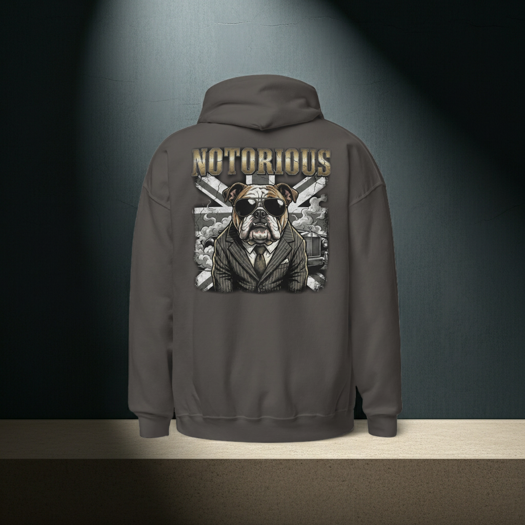 The Mobster | Bulldog Vintage Hoodie – Heavyweight Design Paws – onderdeel van Jandk.