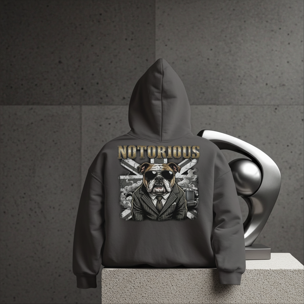 The Mobster | Bulldog Vintage Hoodie – Heavyweight Design Paws – onderdeel van Jandk.