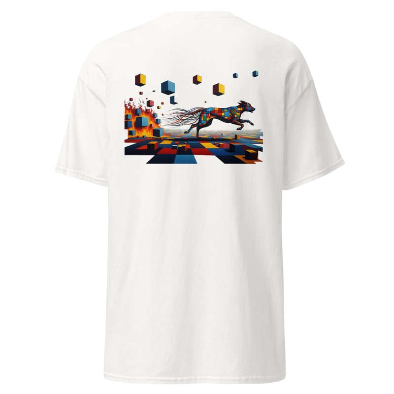 T-shirt Unisex | Pixel Burnout honden Print